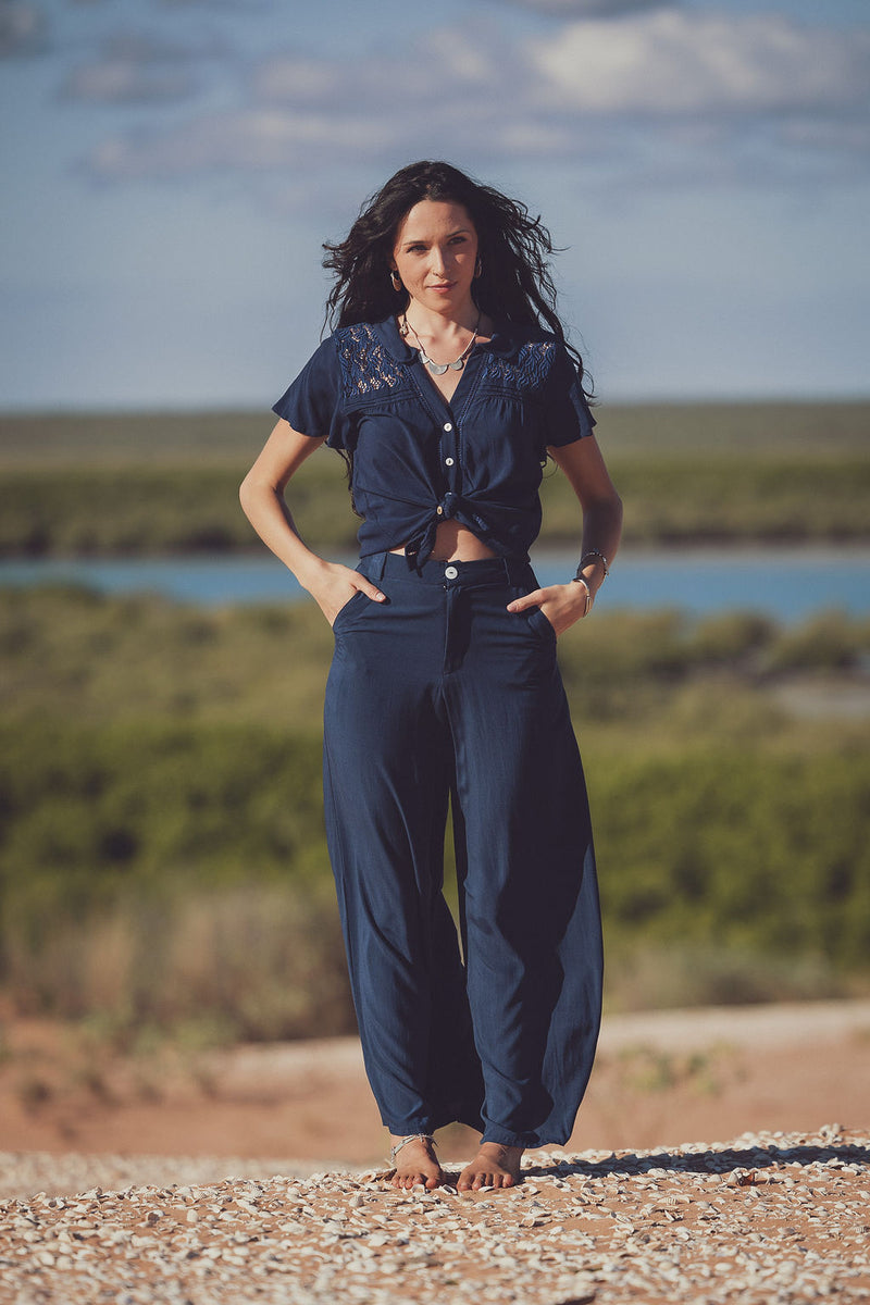 Iris Wide Leg Pants - Oceana