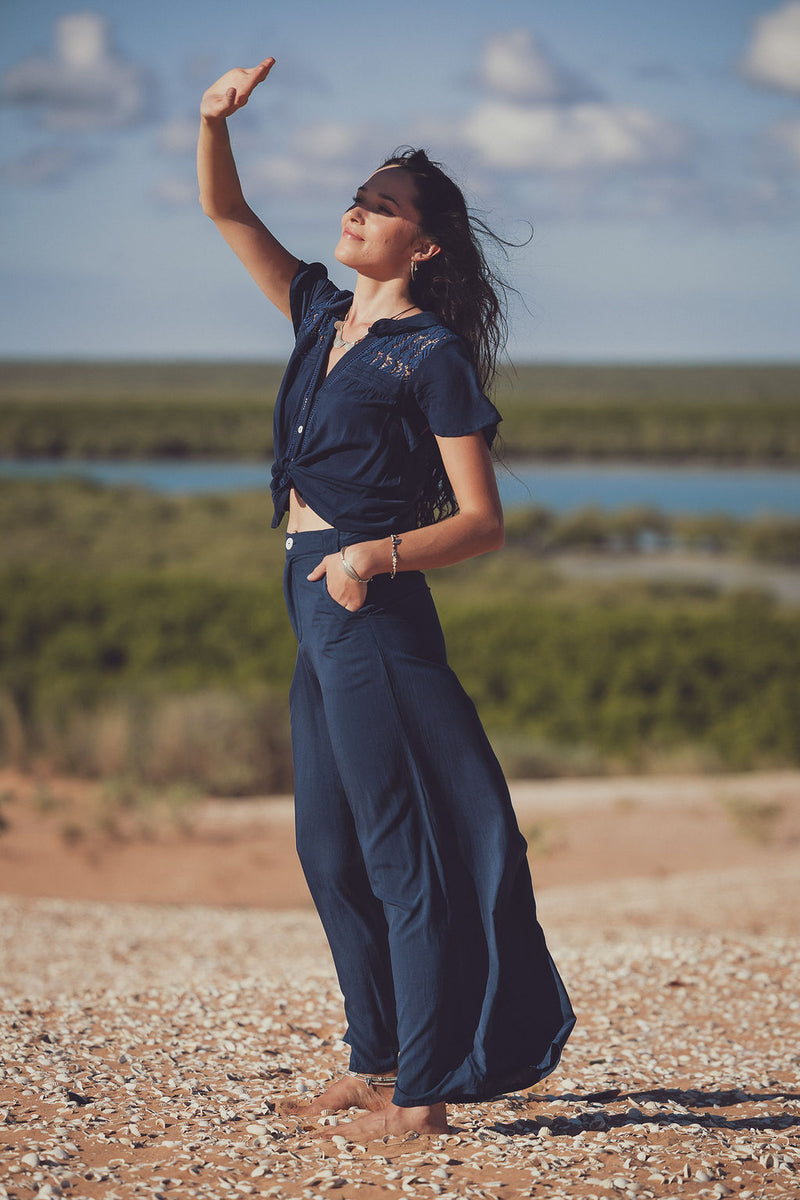 Iris Wide Leg Pants - Oceana