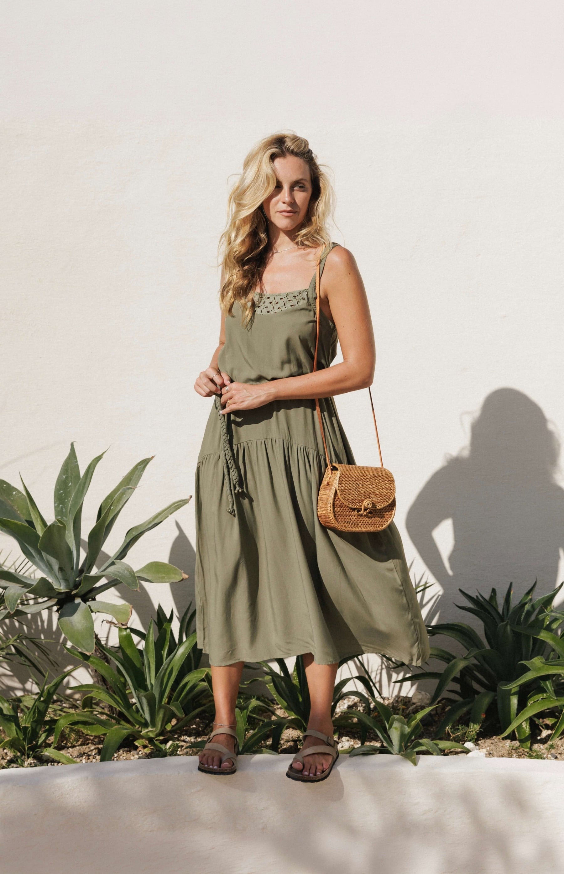 Maeve Midi Dress - khaki