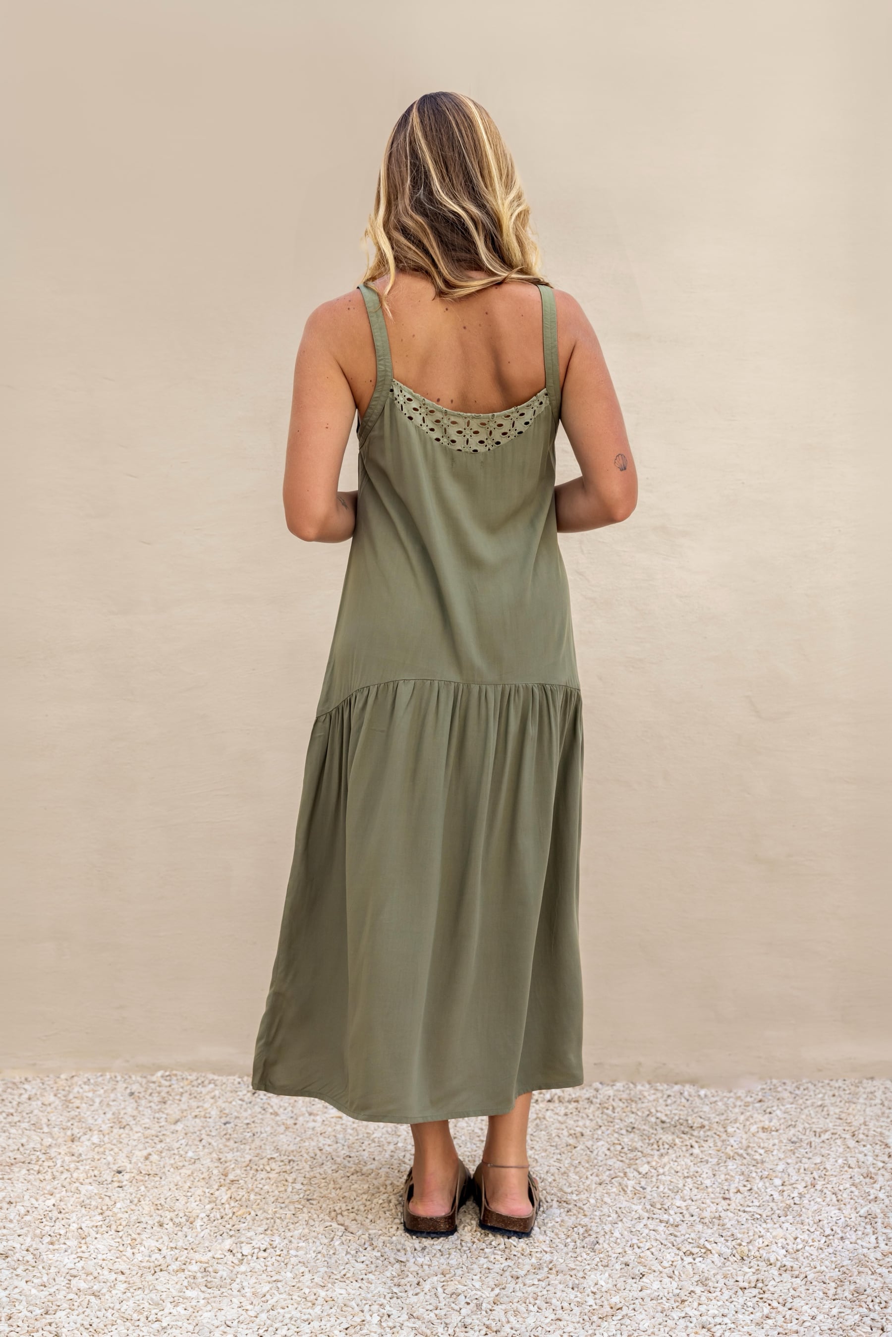 Maeve Midi Dress - khaki