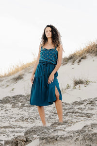 Maeve Midi Skirt - Baltic