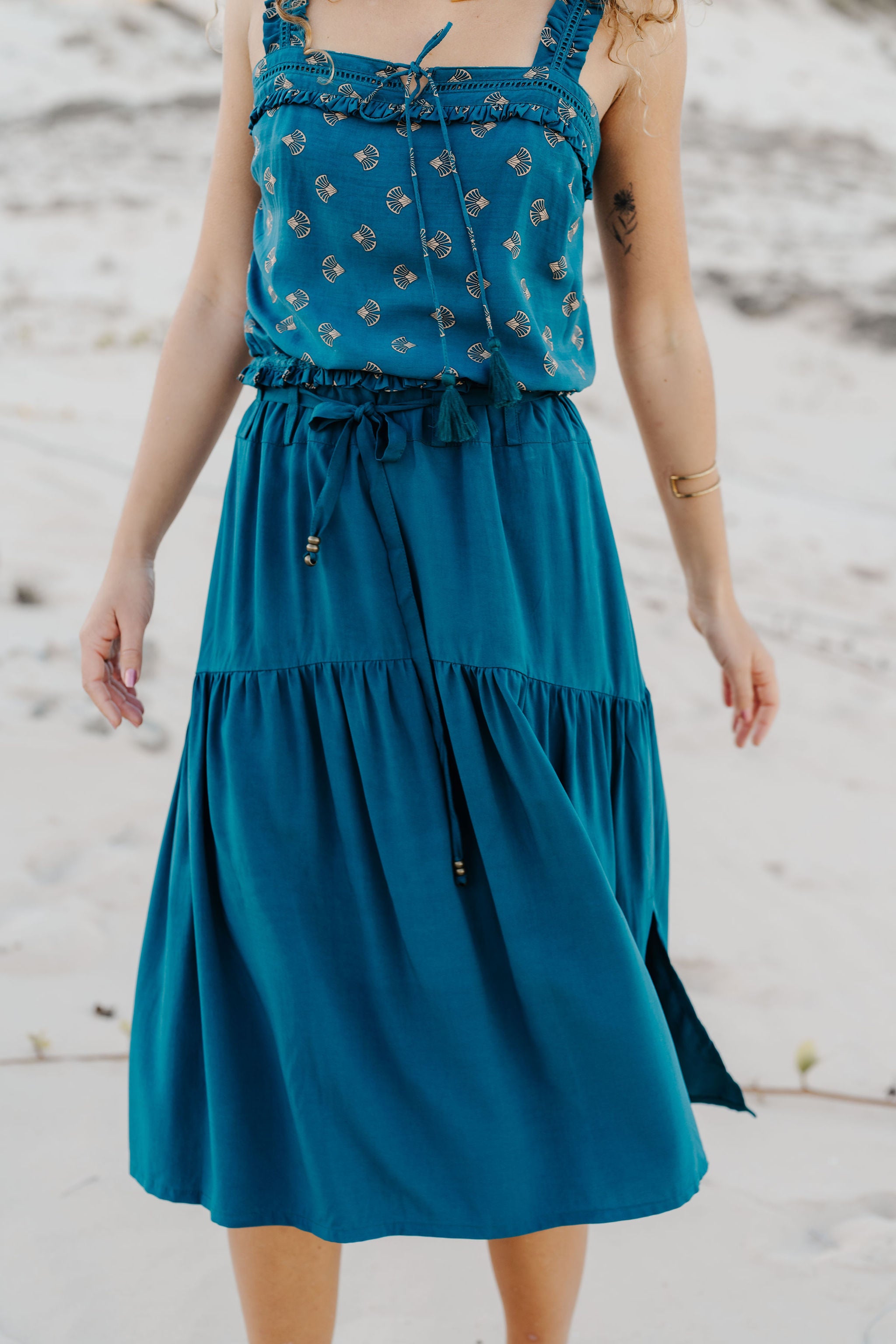 Maeve Midi Skirt - Baltic
