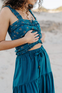 Maeve Midi Skirt - Baltic