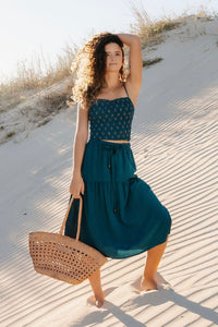 Maeve Midi Skirt - Baltic