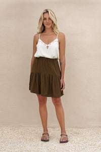 Maeve Mini Skirt - chocolate