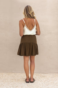 Maeve Mini Skirt - chocolate