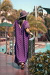 Maxi Wingdress Sleeved - eggplant