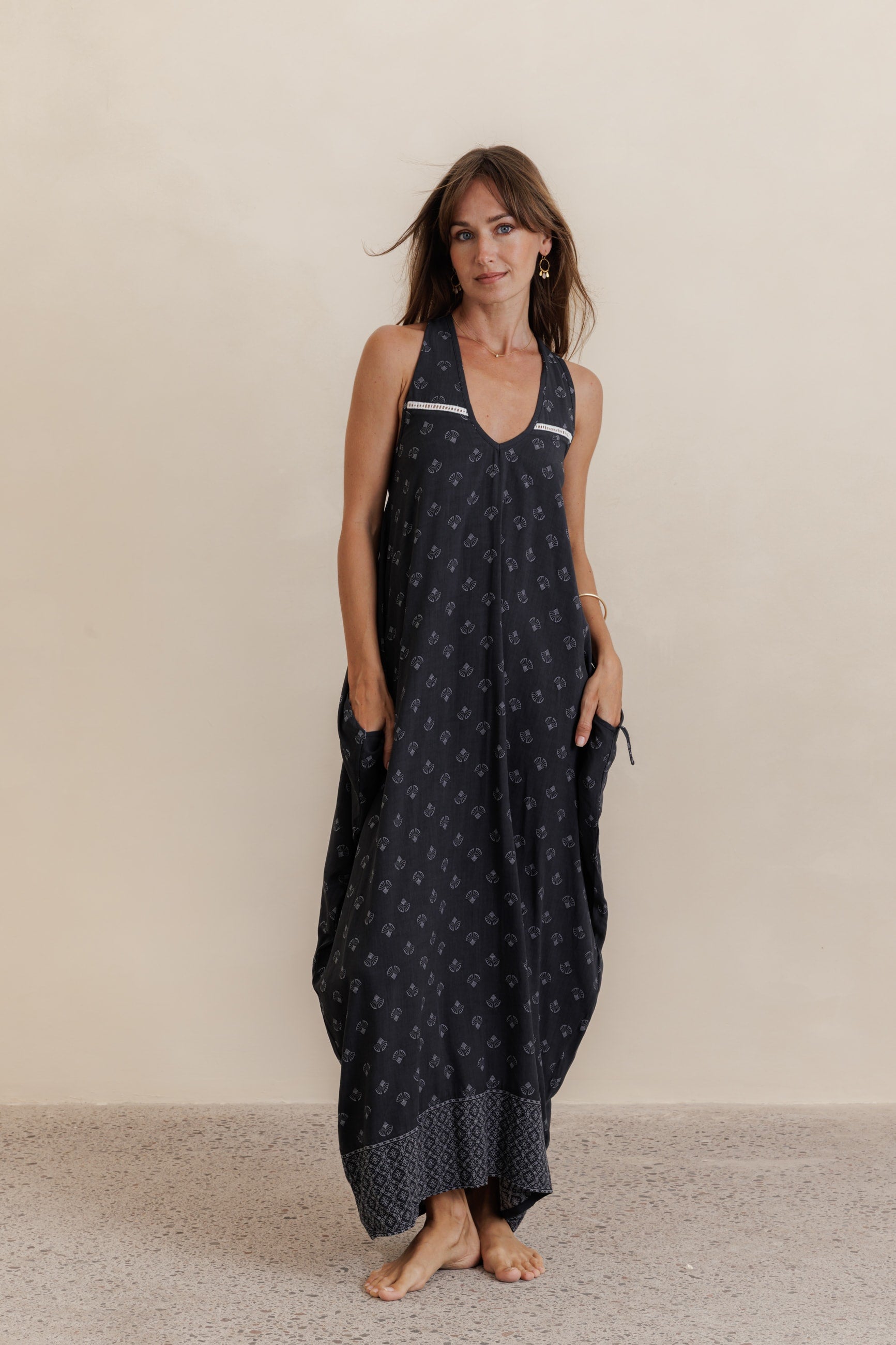 Maxi Wingdress -Noir