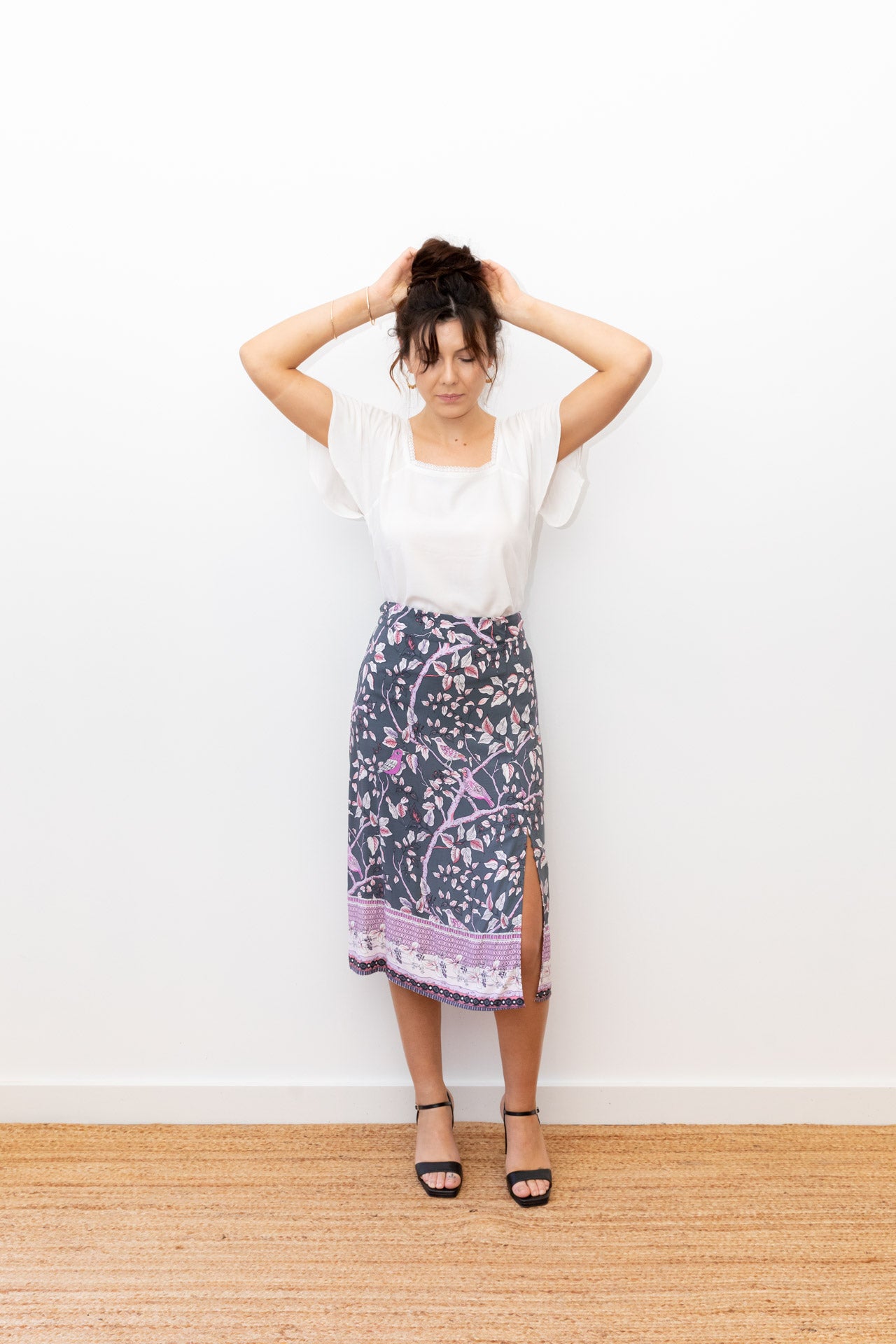 Scarlett Midi Split Skirt - lilac shade