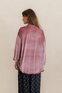 Shrug - dusty pink velvet