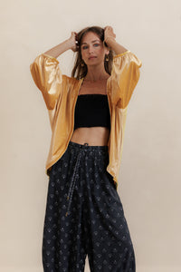 Scarlett Shrug - gold velvet