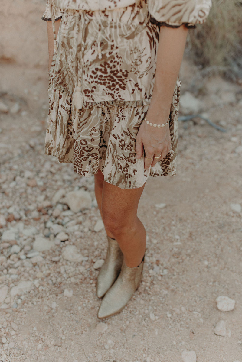 peasant style mini dress Norma Kamali Long Sleeve Peasant Mini Dress