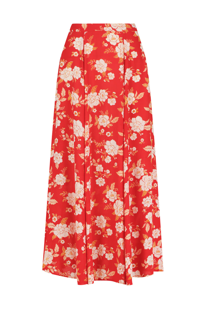 Aria Maxi Skirt - Crimson