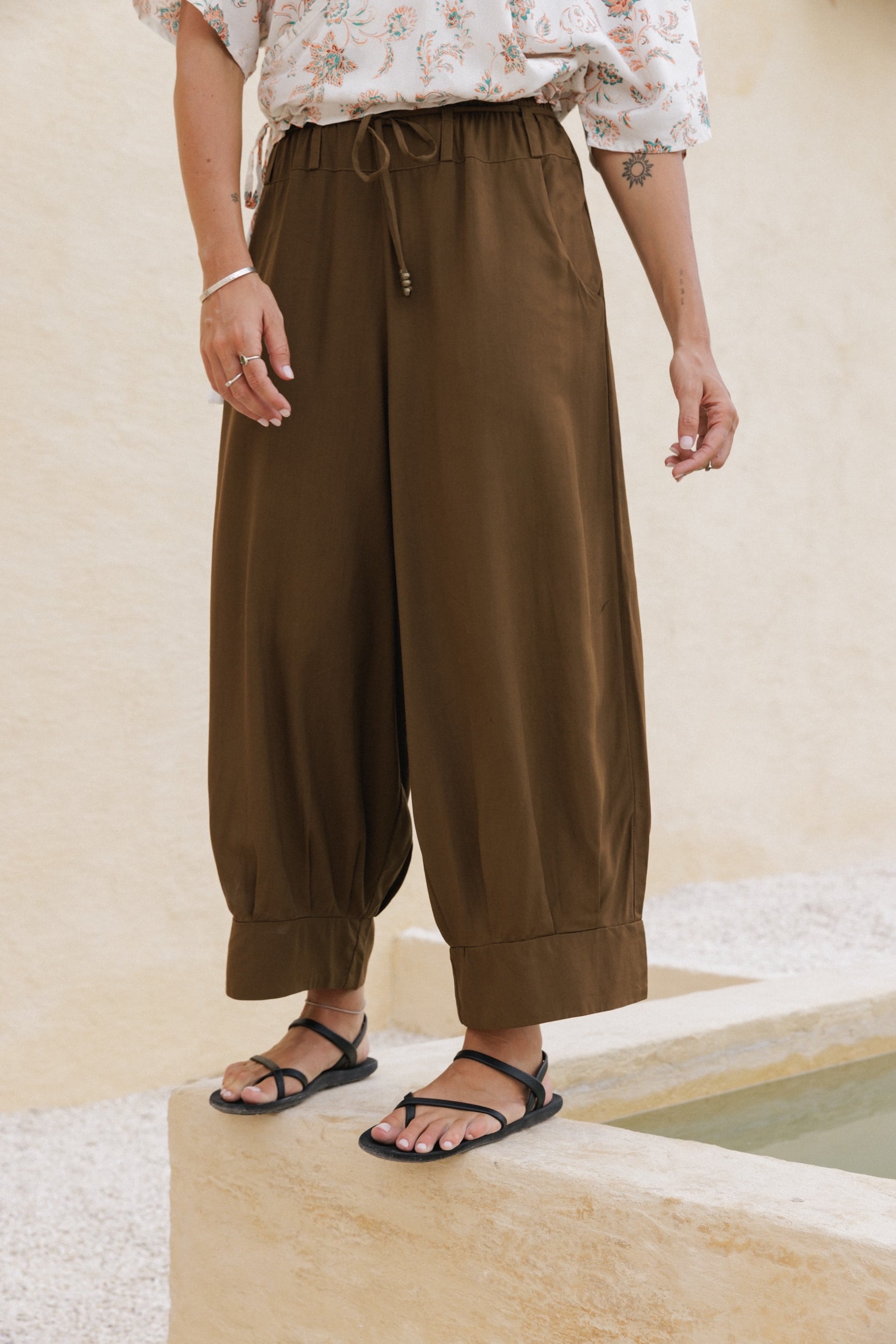 Vera Harem Pants - chocolate