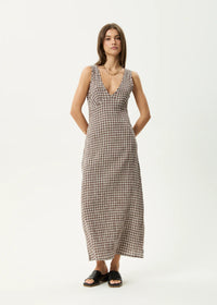 Base Maxi Dress - coffee check