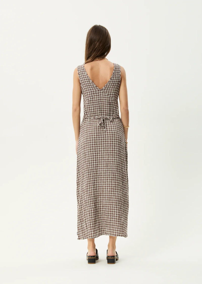 Base Maxi Dress - coffee check