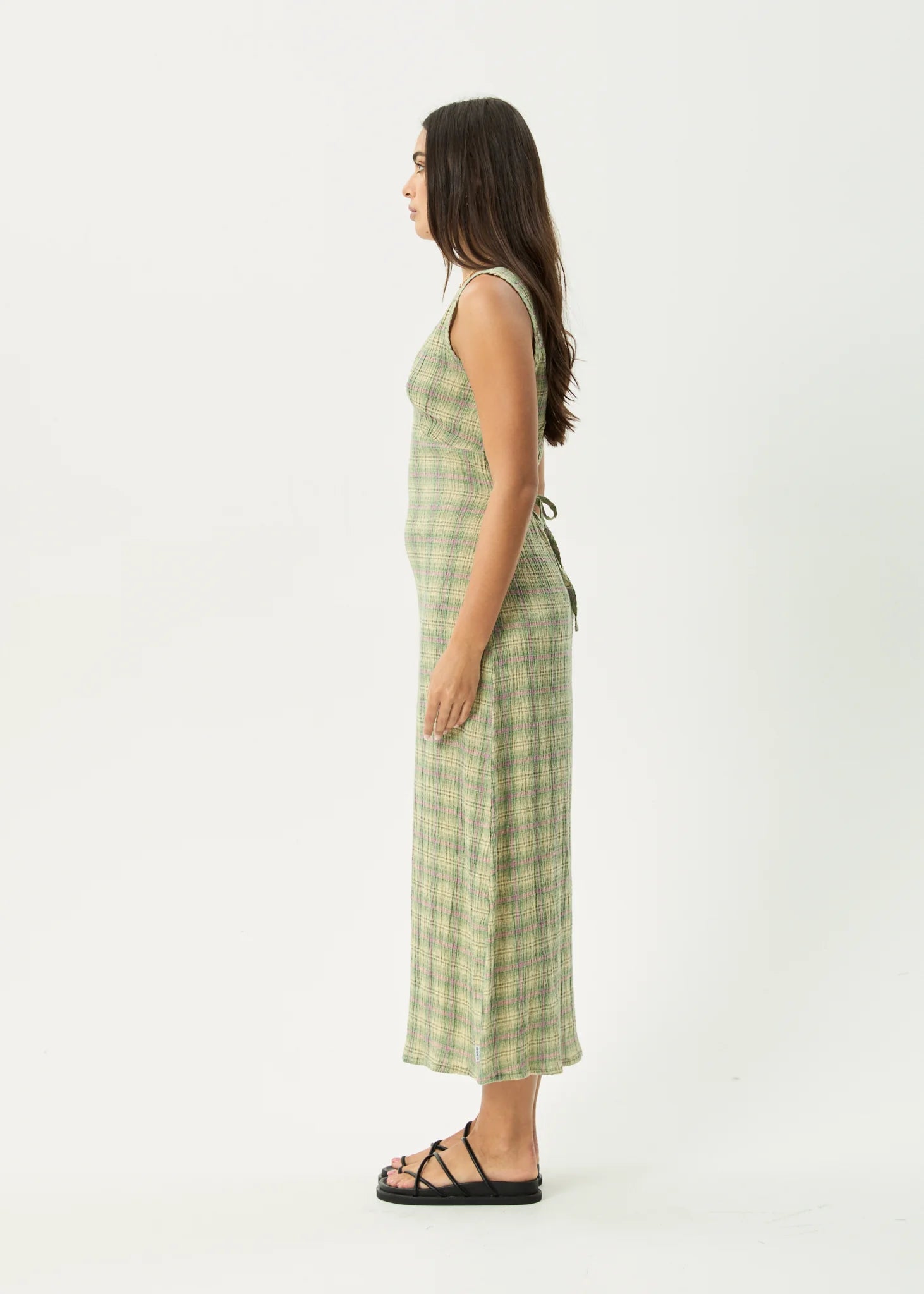 Base Maxi Dress - green check