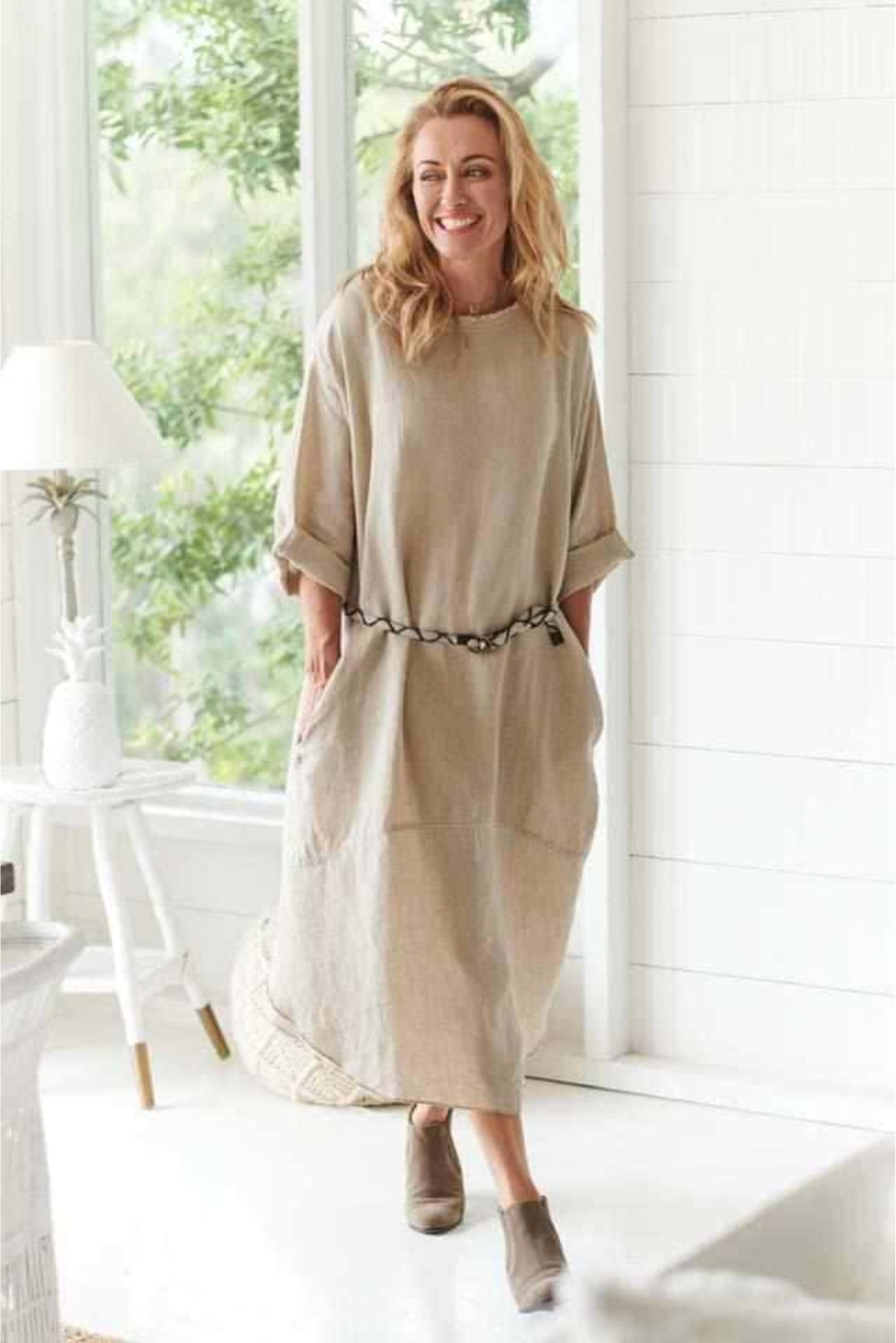 Malle Linen Dress - Natural