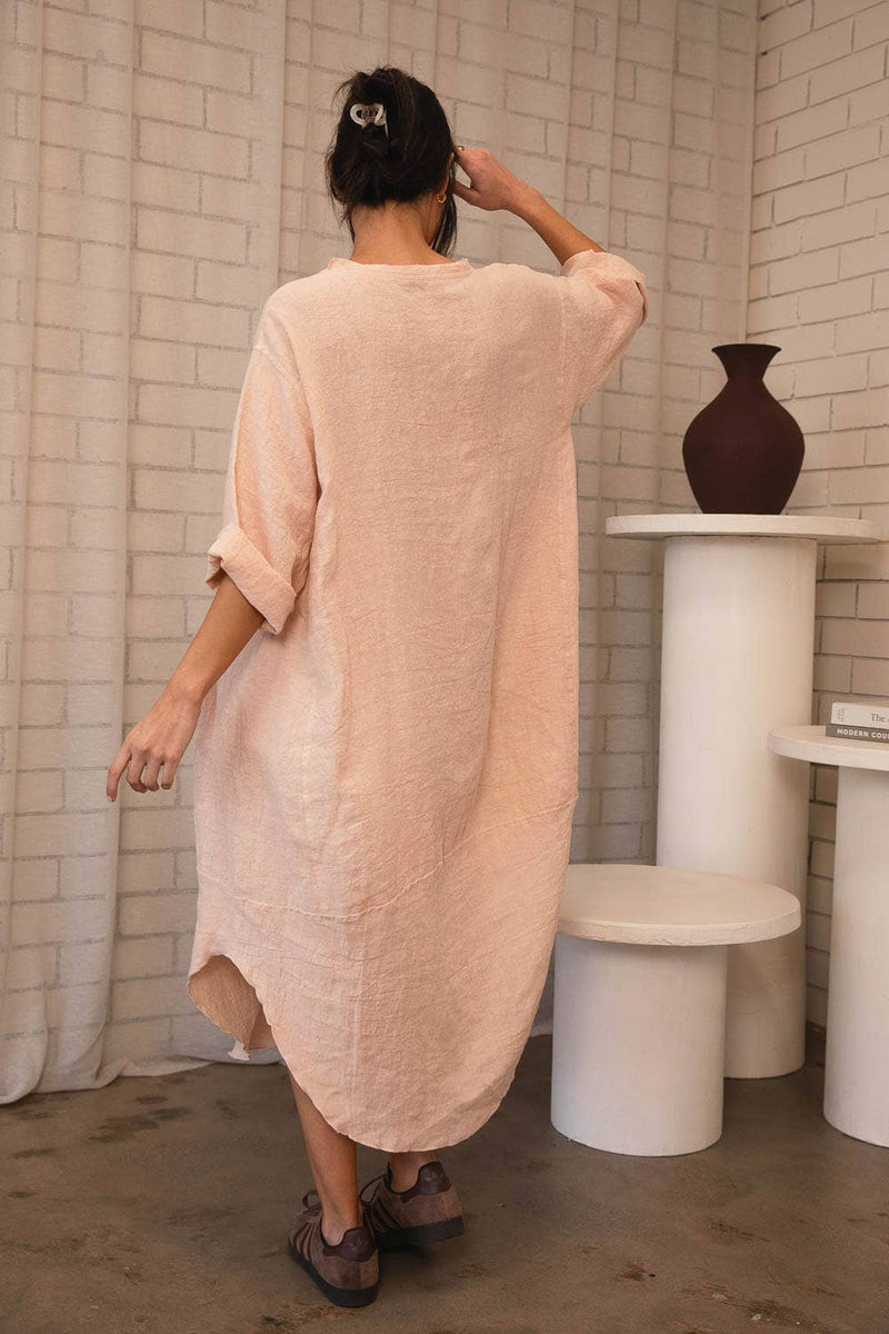 Malle Linen Dress - Blush