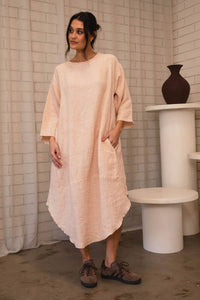 Malle Linen Dress - Blush