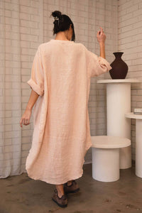 Malle Linen Dress - Blush