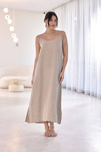 Fundamental Linen Midi - Natural