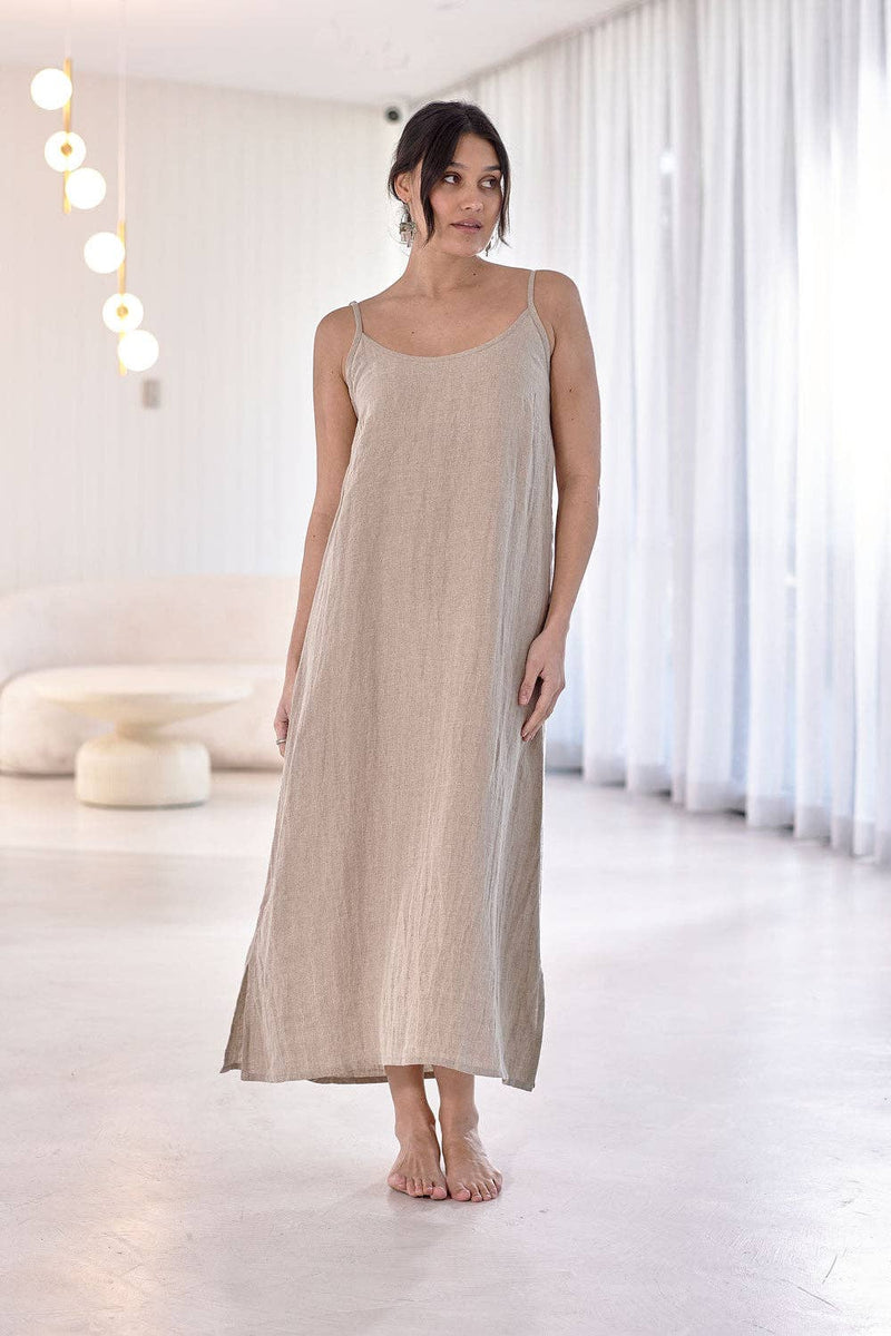 Fundamental Linen Midi - Natural