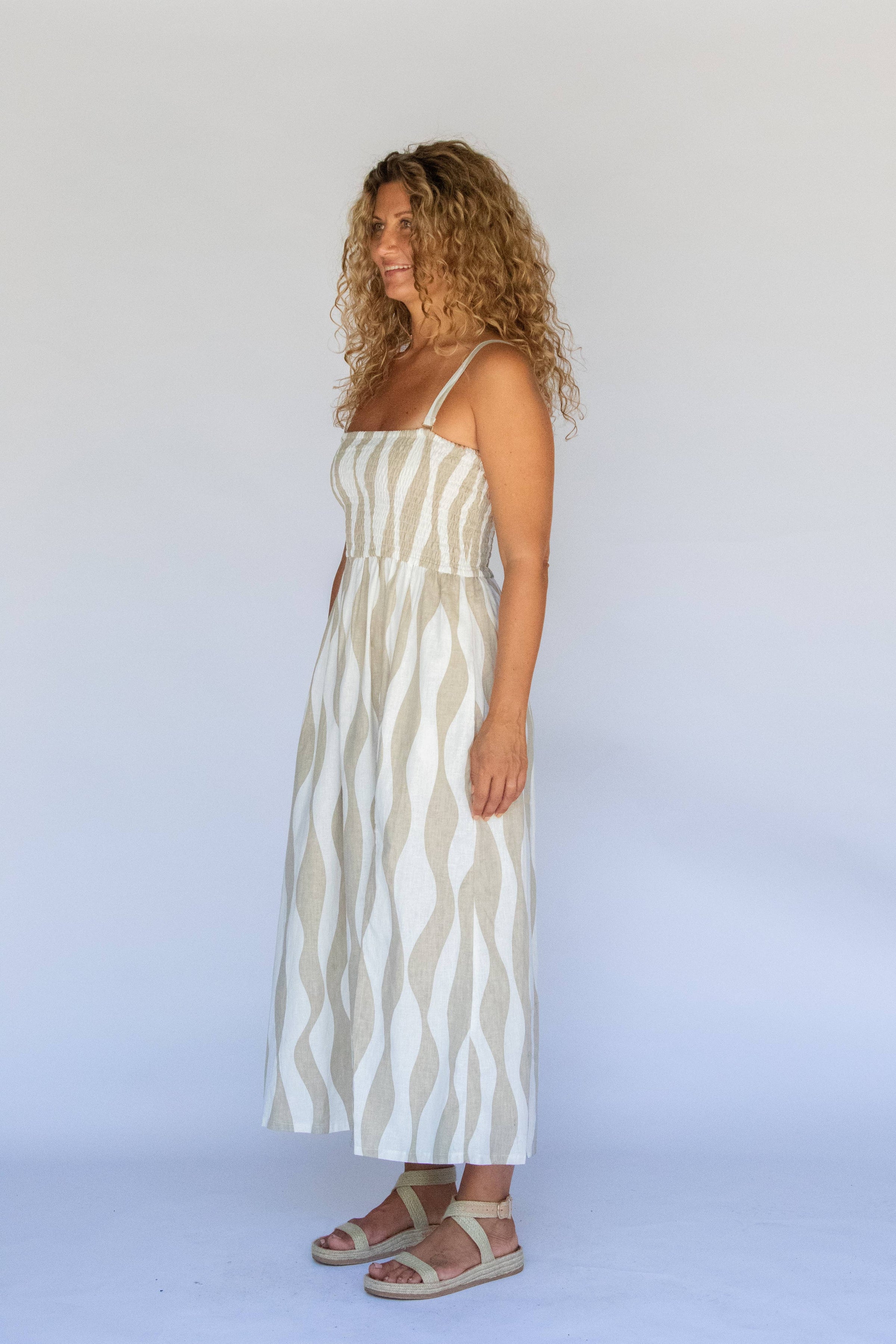 Mikoha Midi Dress - Island Stripe