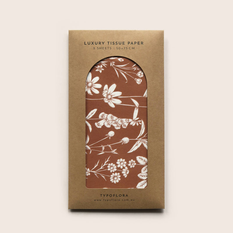 Tissue Paper - Wildflowers in Rust