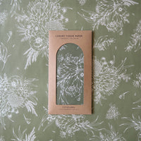Tissue Paper - King Protea In Olive