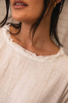 Malle Linen Dress - Off White w' Nutmeg