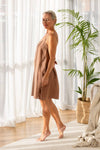 Linen Slip Dress - Clay