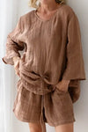 Tallows Linen Shorts - Clay