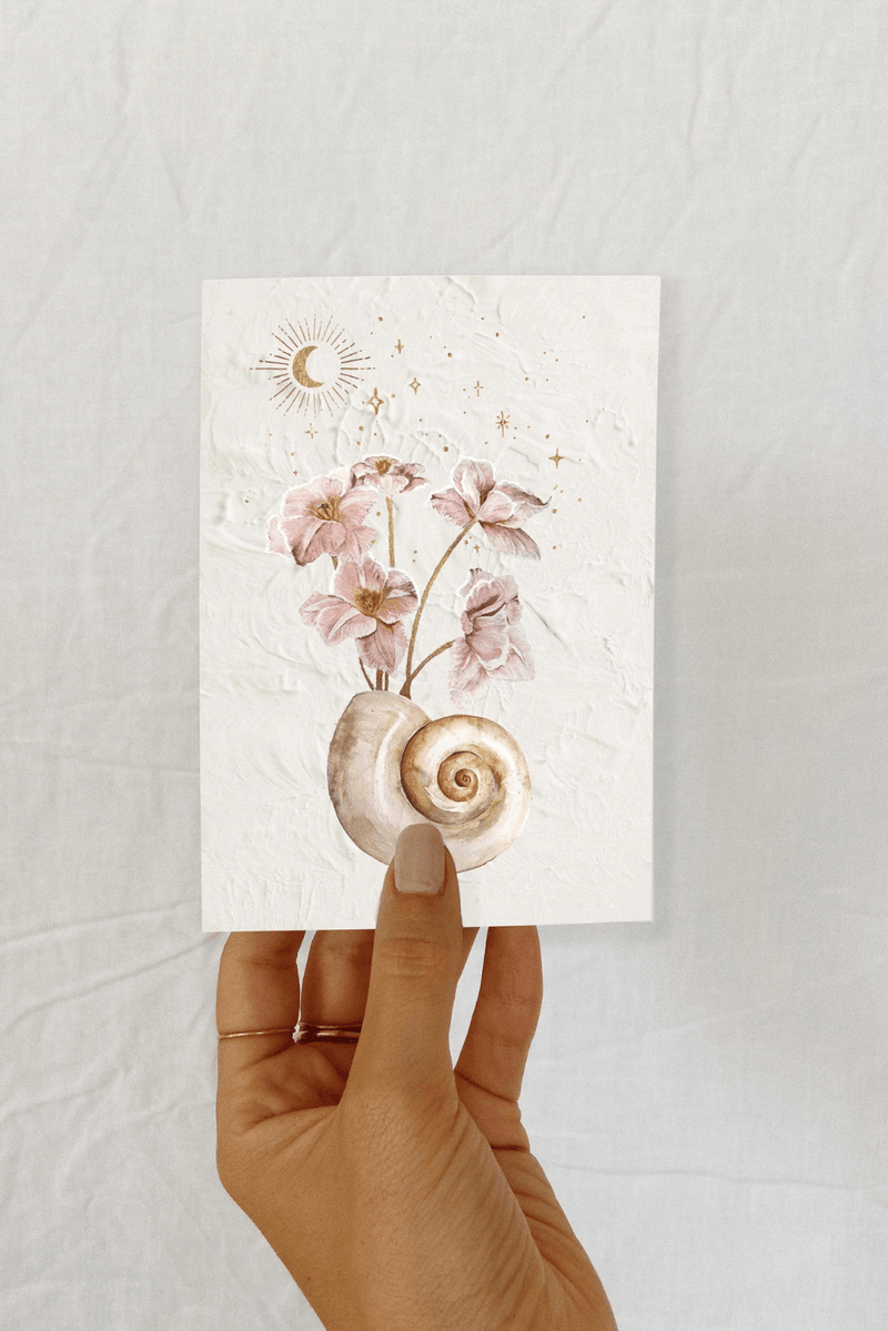 Card - seashells & stars 2