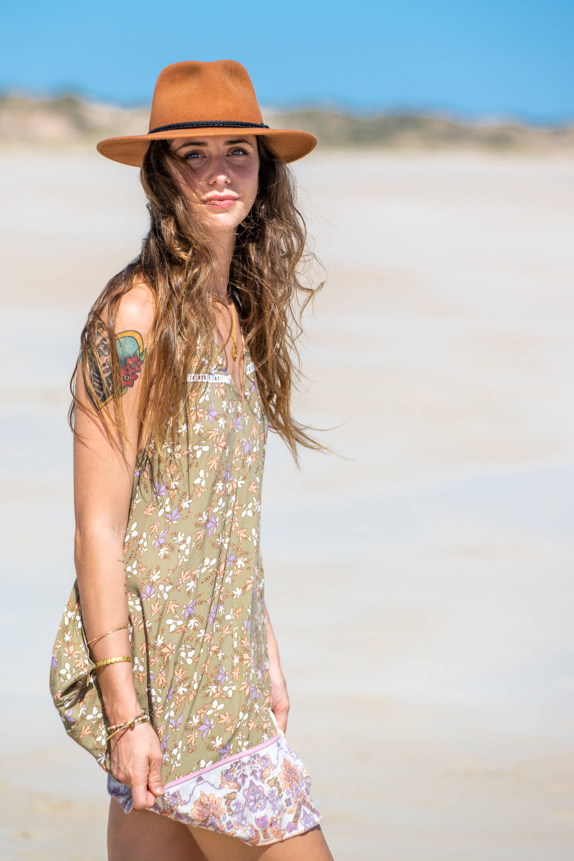Maxi Wingdress - dusted moss