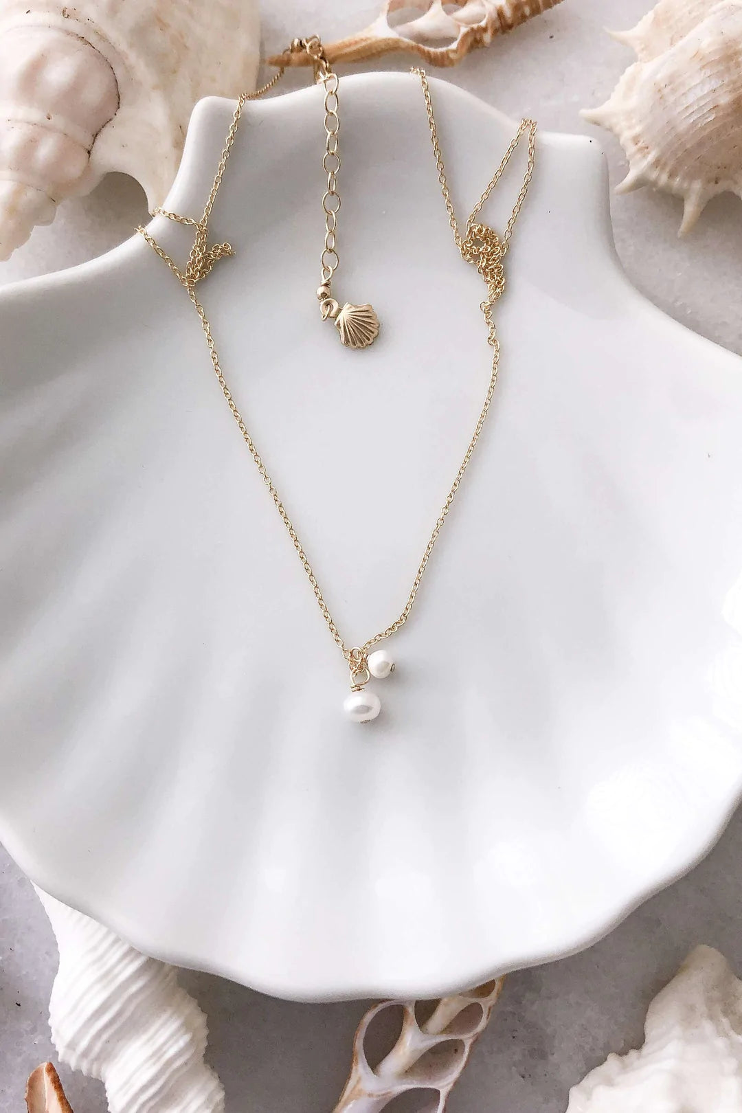 Two Pearl Necklace - goldfill